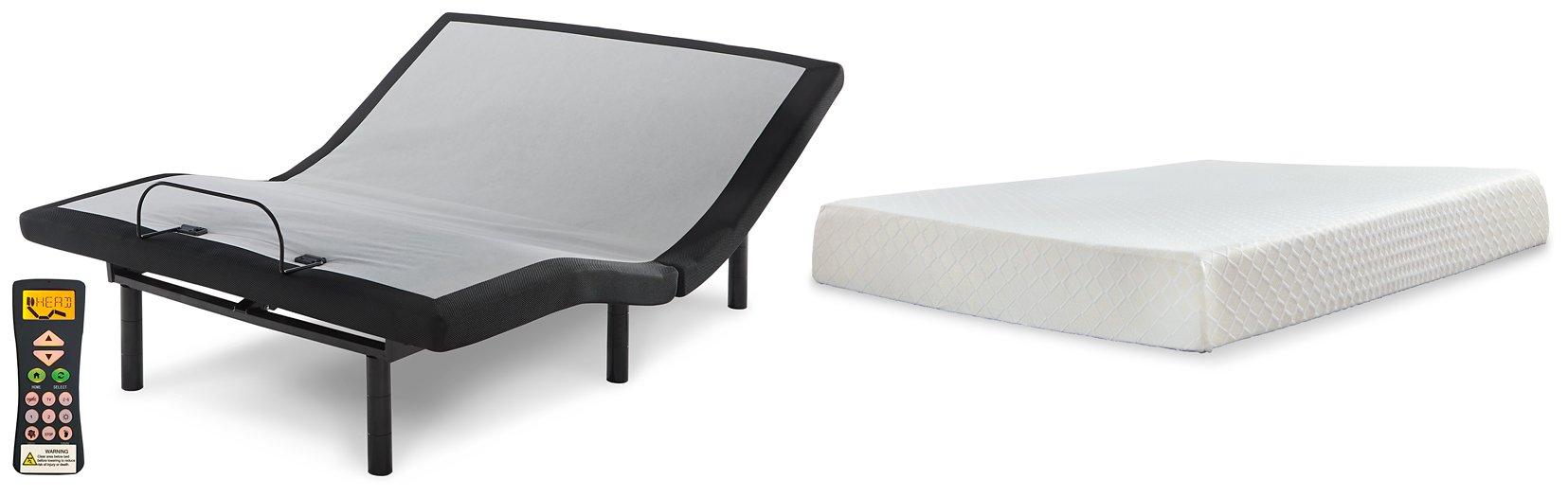 10 Inch Chime Memory Foam Mattress Set - Discount Furniture World (Burlington,NC)