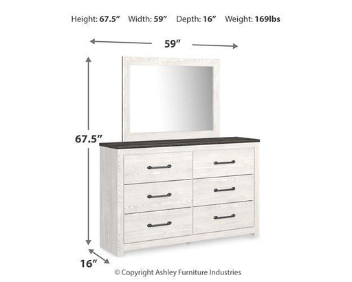 Gerridan Dresser and Mirror - Discount Furniture World (Burlington,NC)