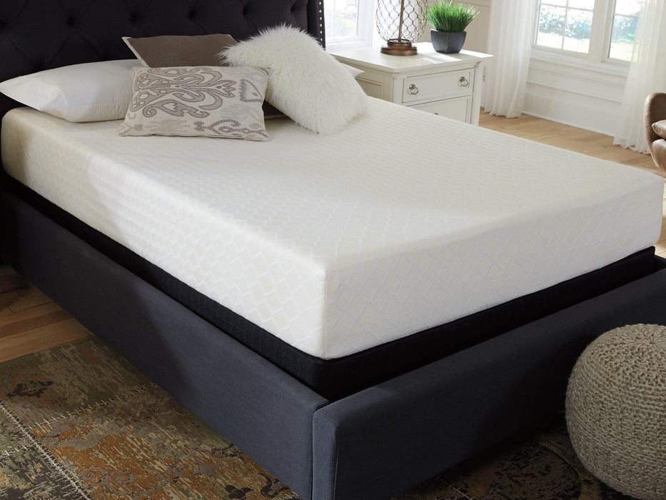 10 Inch Chime Memory Foam Mattress Set - Discount Furniture World (Burlington,NC)
