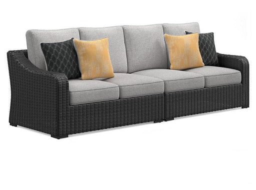 Beachcroft 2-Piece Outdoor Loveseat with Cushion - Discount Furniture World (Burlington,NC)