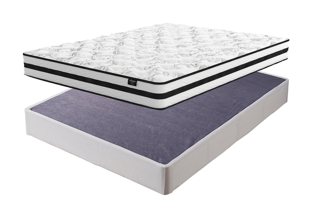 8 Inch Chime Innerspring Mattress Set - Discount Furniture World (Burlington,NC)