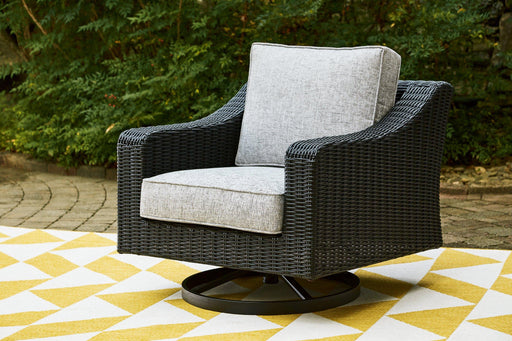 Beachcroft Outdoor Swivel Lounge with Cushion - Discount Furniture World (Burlington,NC)