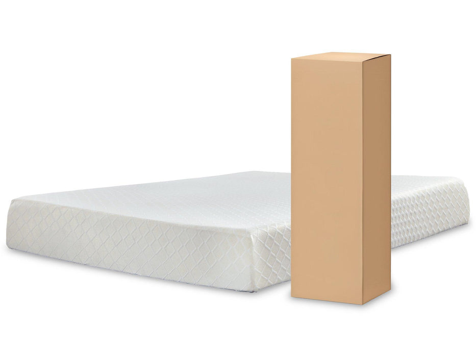 10 Inch Chime Memory Foam Mattress Set - Discount Furniture World (Burlington,NC)