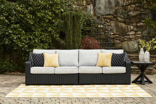 Beachcroft 2-Piece Outdoor Loveseat with Cushion - Discount Furniture World (Burlington,NC)