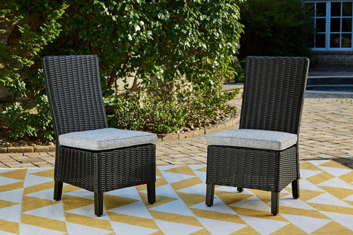 Beachcroft Outdoor Side Chair with Cushion (Set of 2) - Discount Furniture World (Burlington,NC)