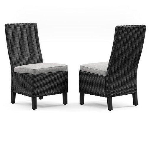 Beachcroft Outdoor Side Chair with Cushion (Set of 2) - Discount Furniture World (Burlington,NC)