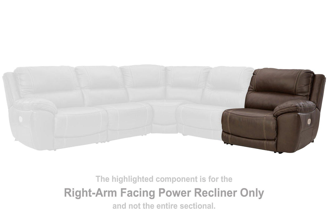 Dunleith Power Reclining Sectional Loveseat - Discount Furniture World (Burlington,NC)