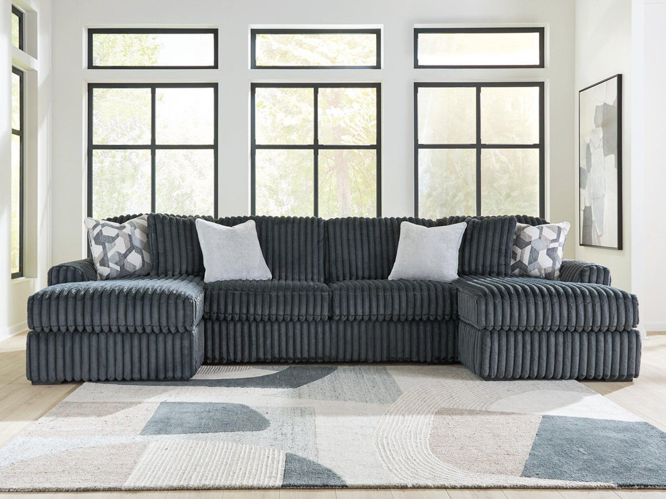 Midnight-Madness Sectional with Chaise - Discount Furniture World (Burlington,NC)