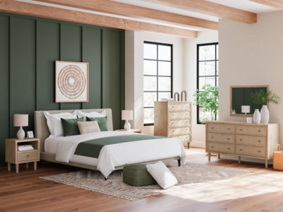Cielden Upholstered Bed with Roll Slats - Discount Furniture World (Burlington,NC)