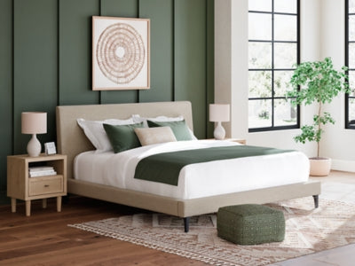 Cielden Upholstered Bed with Roll Slats - Discount Furniture World (Burlington,NC)