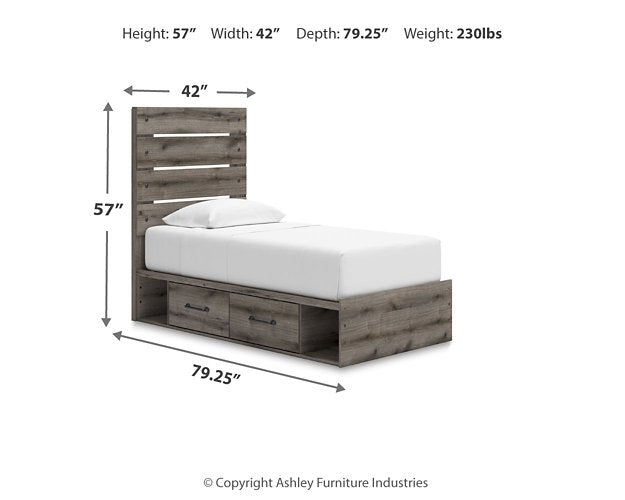 Graystorm Bed with Storage - Discount Furniture World (Burlington,NC)