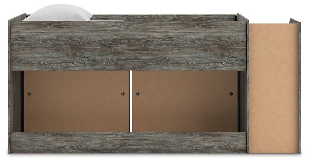 Frandern Loft Bed with Bookcase Storage - Discount Furniture World (Burlington,NC)