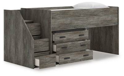 Frandern Loft Bed with Drawer Storage - Discount Furniture World (Burlington,NC)