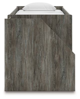 Frandern Loft Bed with Bookcase and Drawer Storage - Discount Furniture World (Burlington,NC)