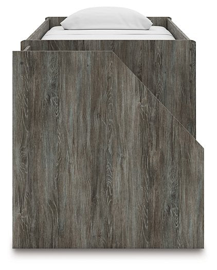 Frandern Loft Bed with Bookcase and Drawer Storage - Discount Furniture World (Burlington,NC)