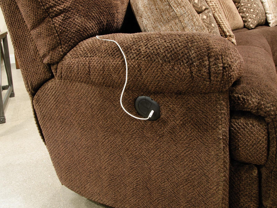 Catnapper Furniture Burbank Power Lay Flat Right Side Facing  Recliner in Chocolate