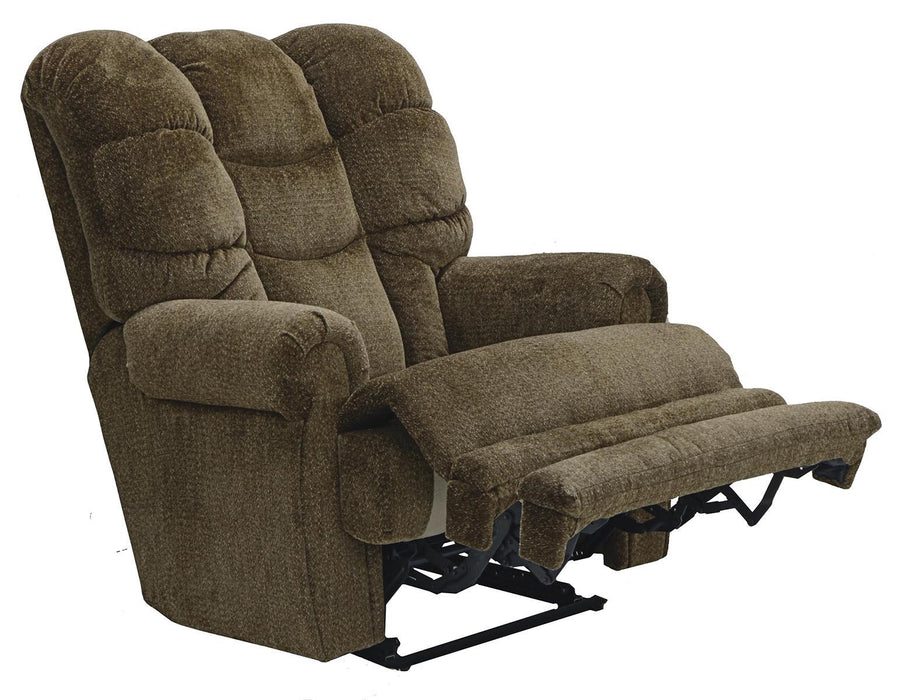 Catnapper Malone Power Lay Flat Recliner with Extended Ottoman in Truffle