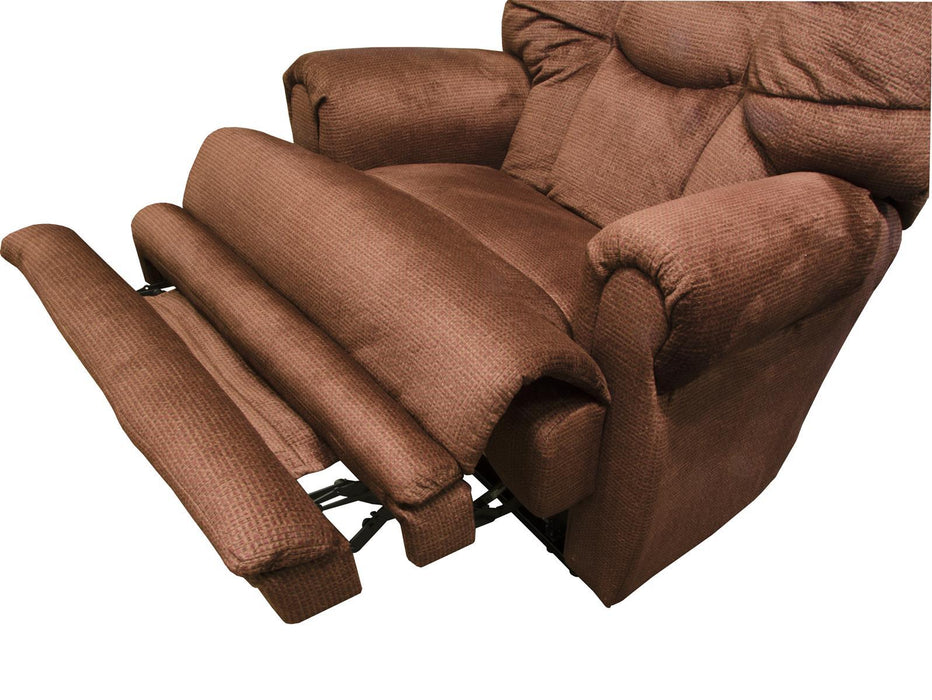 Catnapper Malone Power Lay Flat Recliner with Extended Ottoman in Merlot - Discount Furniture World (Burlington,NC)