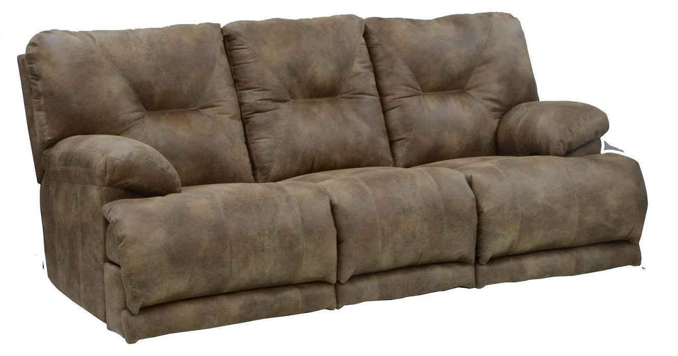 Catnapper Voyager Power Lay Flat Reclining Sofa in Brandy - Discount Furniture World (Burlington,NC)