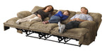 Catnapper Voyager Lay Flat Reclining Sofa with Drop Down Table in Brandy - Discount Furniture World (Burlington,NC)