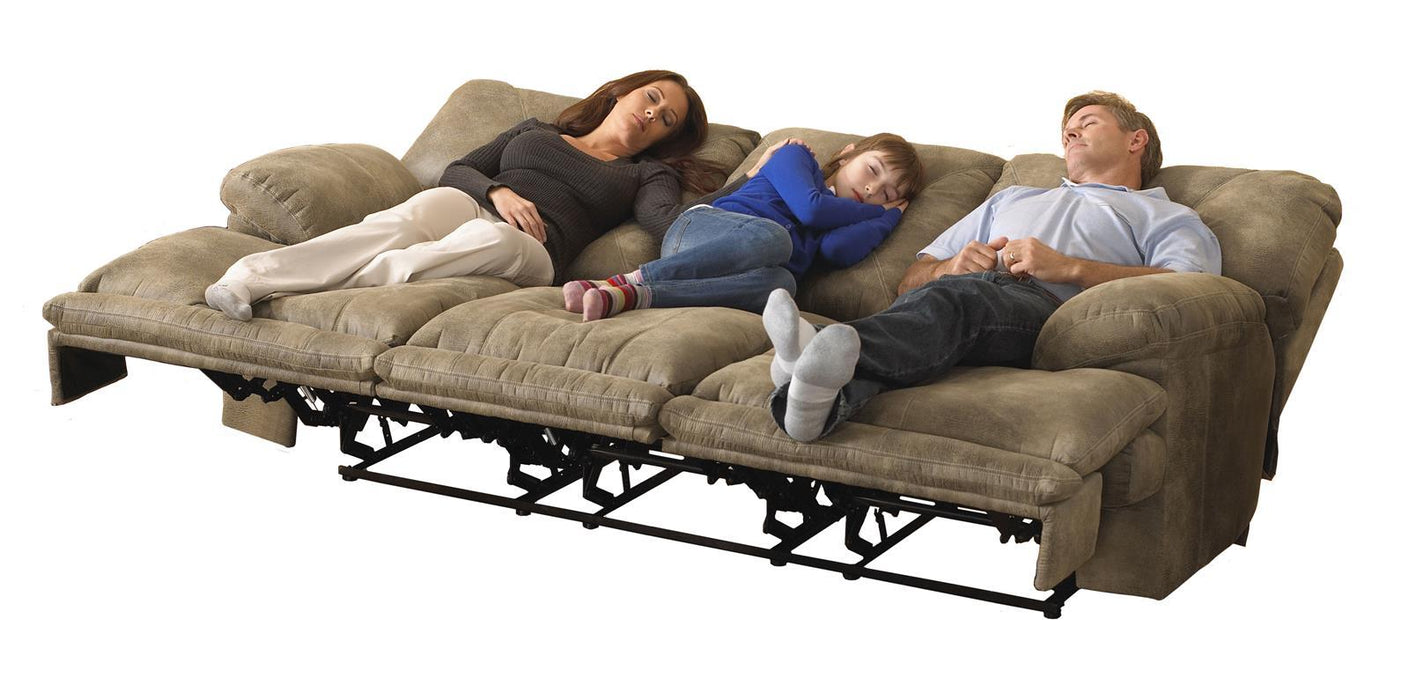 Catnapper Voyager Power Lay Flat Reclining Sofa in Brandy - Discount Furniture World (Burlington,NC)