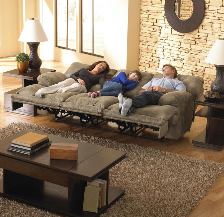Catnapper Voyager Power Lay Flat Reclining Sofa in Brandy