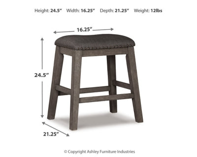 Caitbrook Counter Height Upholstered Bar Stool - Discount Furniture World (Burlington,NC)