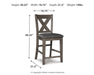 Caitbrook Counter Height Upholstered Bar Stool - Discount Furniture World (Burlington,NC)