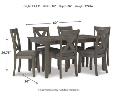 Caitbrook Dining Table and Chairs (Set of 7) - Discount Furniture World (Burlington,NC)