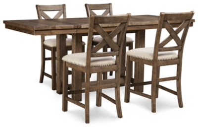 Moriville Counter Height Dining Set - Discount Furniture World (Burlington,NC)