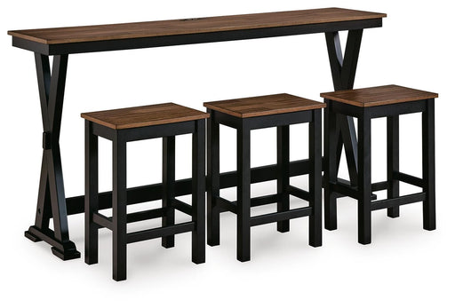Wildenauer Counter Height Dining Table and 3 Barstools Set - Discount Furniture World (Burlington,NC)