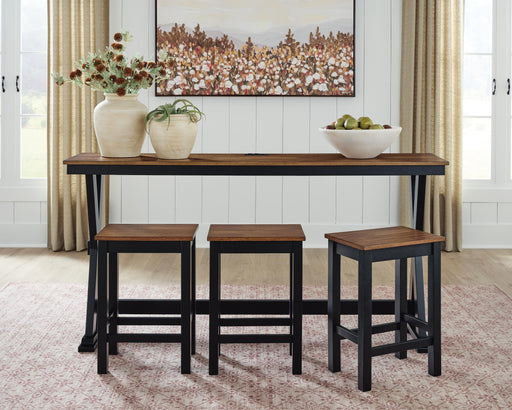 Wildenauer Counter Height Dining Table and 3 Barstools Set - Discount Furniture World (Burlington,NC)