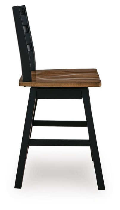 Wildenauer Counter Height Swivel Barstool - Discount Furniture World (Burlington,NC)