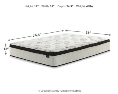 Chime 12 Inch Hybrid Mattress in a Box - Discount Furniture World (Burlington,NC)