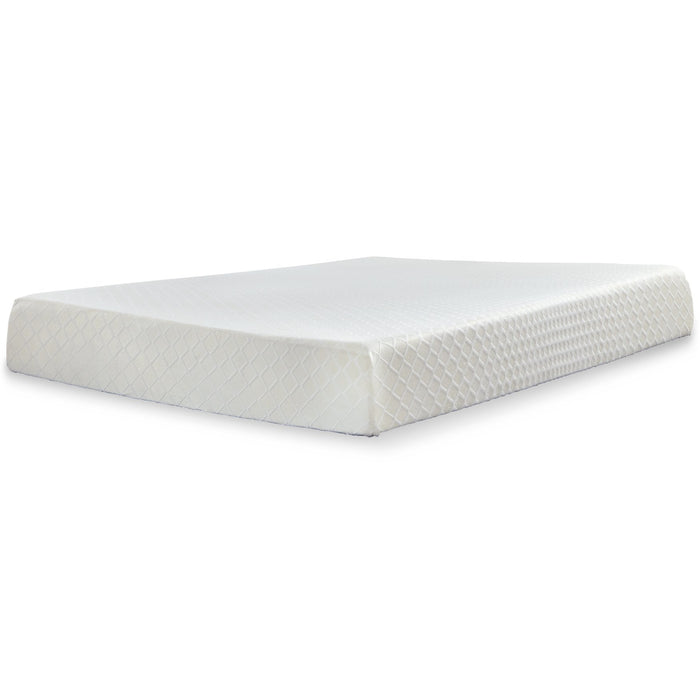 10 Inch Chime Memory Foam Mattress Set - Discount Furniture World (Burlington,NC)