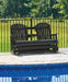 Hyland wave Outdoor Glider Loveseat - Discount Furniture World (Burlington,NC)