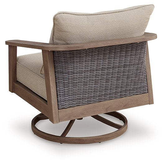 Harmony Headlands Outdoor Swivel Lounge with Cushion - Discount Furniture World (Burlington,NC)
