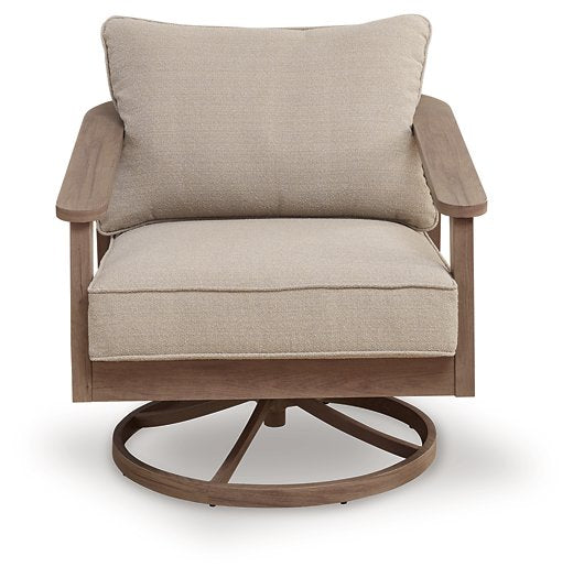 Harmony Headlands Outdoor Swivel Lounge with Cushion - Discount Furniture World (Burlington,NC)