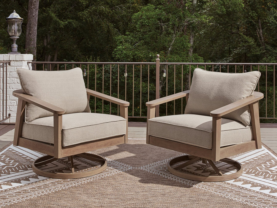 Harmony Headlands Outdoor Swivel Lounge with Cushion - Discount Furniture World (Burlington,NC)