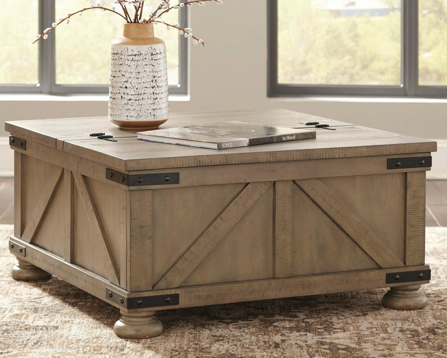 Aldwin Coffee Table With Storage - Discount Furniture World (Burlington,NC)