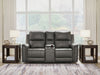 Bleckley Power Reclining Loveseat with Console - Discount Furniture World (Burlington,NC)