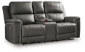 Bleckley Power Reclining Loveseat with Console - Discount Furniture World (Burlington,NC)