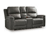 Bleckley Power Reclining Loveseat with Console - Discount Furniture World (Burlington,NC)
