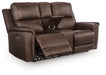 Bleckley Power Reclining Loveseat with Console - Discount Furniture World (Burlington,NC)