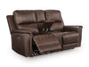 Bleckley Power Reclining Loveseat with Console - Discount Furniture World (Burlington,NC)