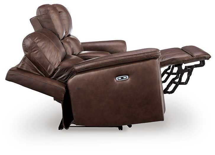 Bleckley Power Reclining Loveseat with Console - Discount Furniture World (Burlington,NC)