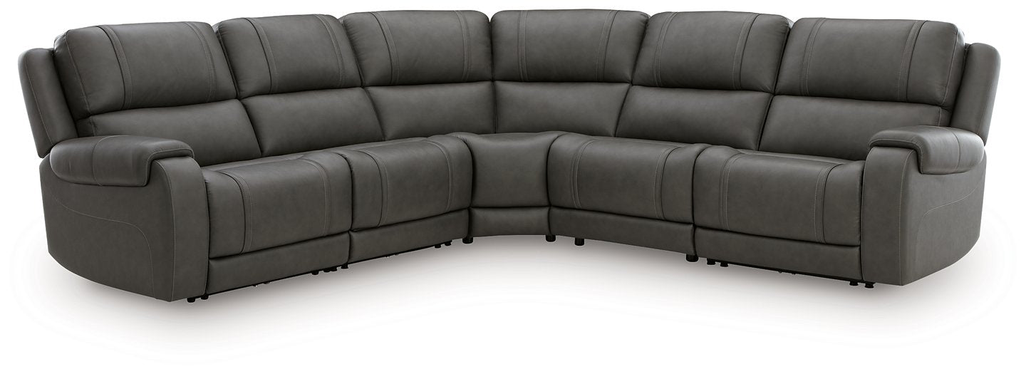 5Z - Pittson Power Reclining Sectional - Discount Furniture World (Burlington,NC)