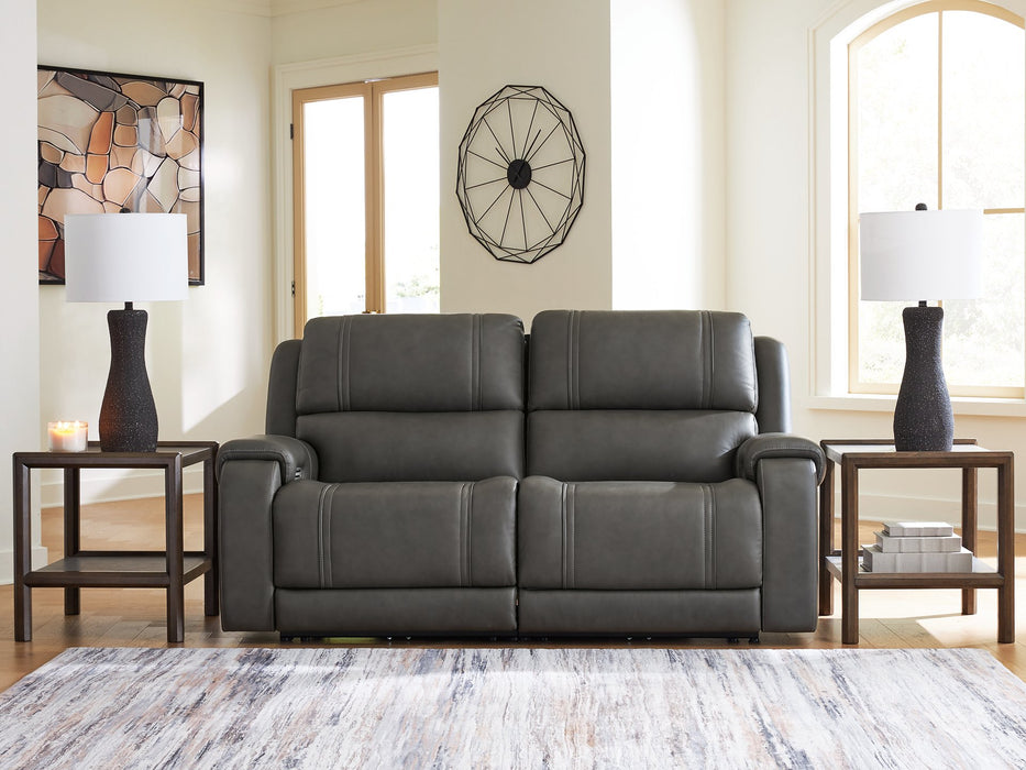 5Z - Pittson Power Reclining Sectional Loveseat - Discount Furniture World (Burlington,NC)
