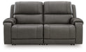 5Z - Pittson Power Reclining Sectional Loveseat - Discount Furniture World (Burlington,NC)