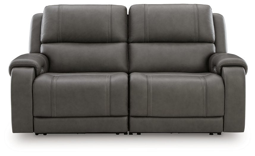5Z - Pittson Power Reclining Sectional Loveseat - Discount Furniture World (Burlington,NC)